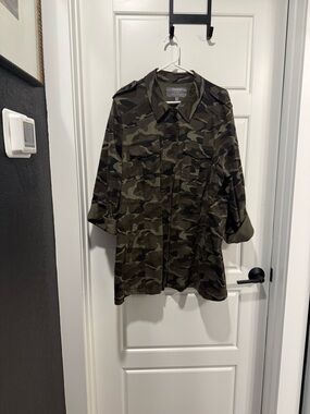 Torrid Camouflage Button-Front Jacket 3X